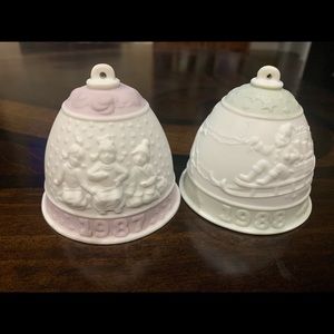 Two beautiful lladeo Christmas Bells.  No box
